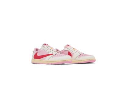 Air Jordan 1 Retro Low OG SP Travis Scott Sail 'Tropical Pink'