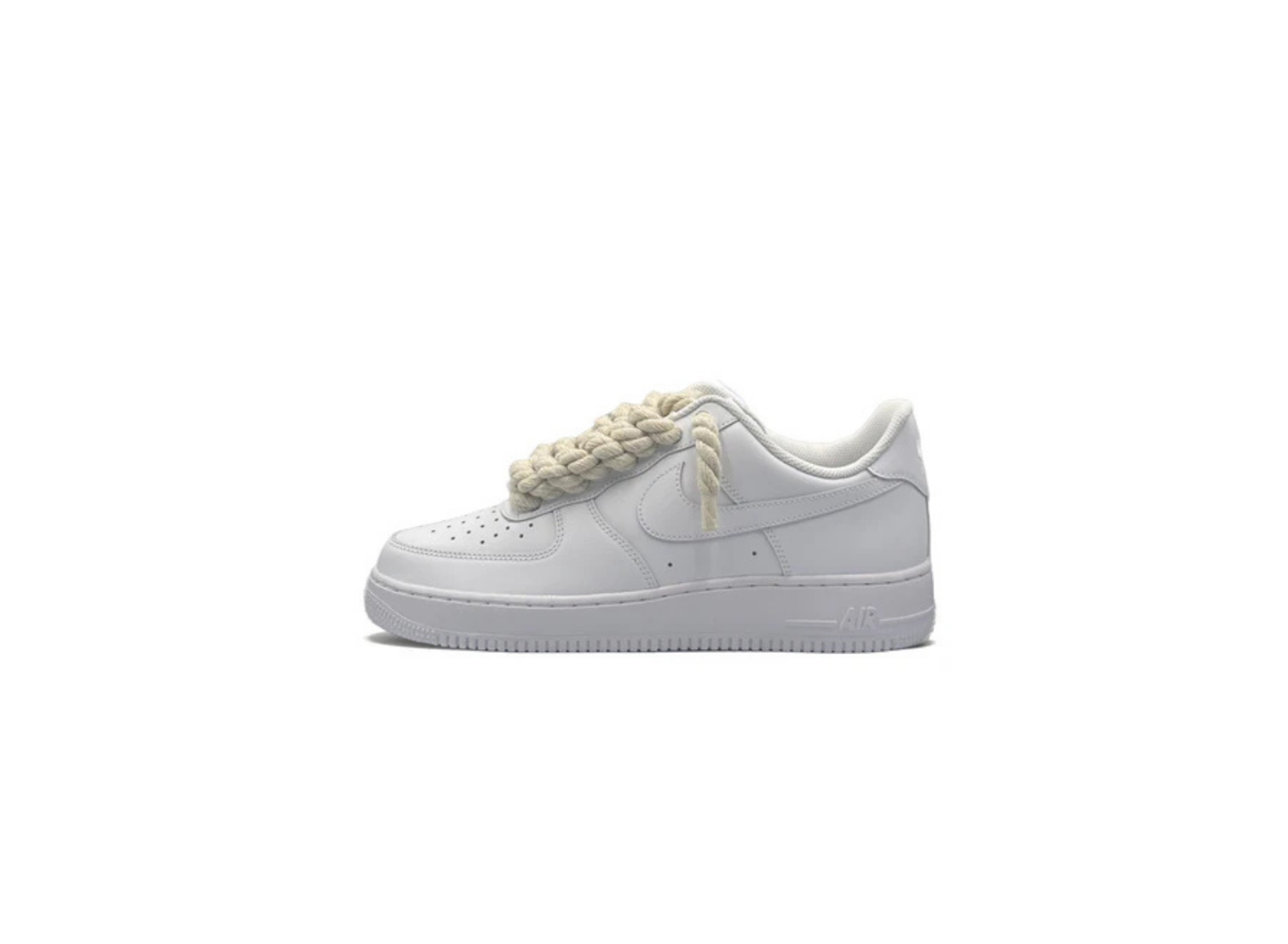 Nike Air Force 1 White Rope Laces "Beige"