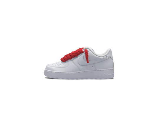 Nike Air Force 1 White Rope Laces "Red"