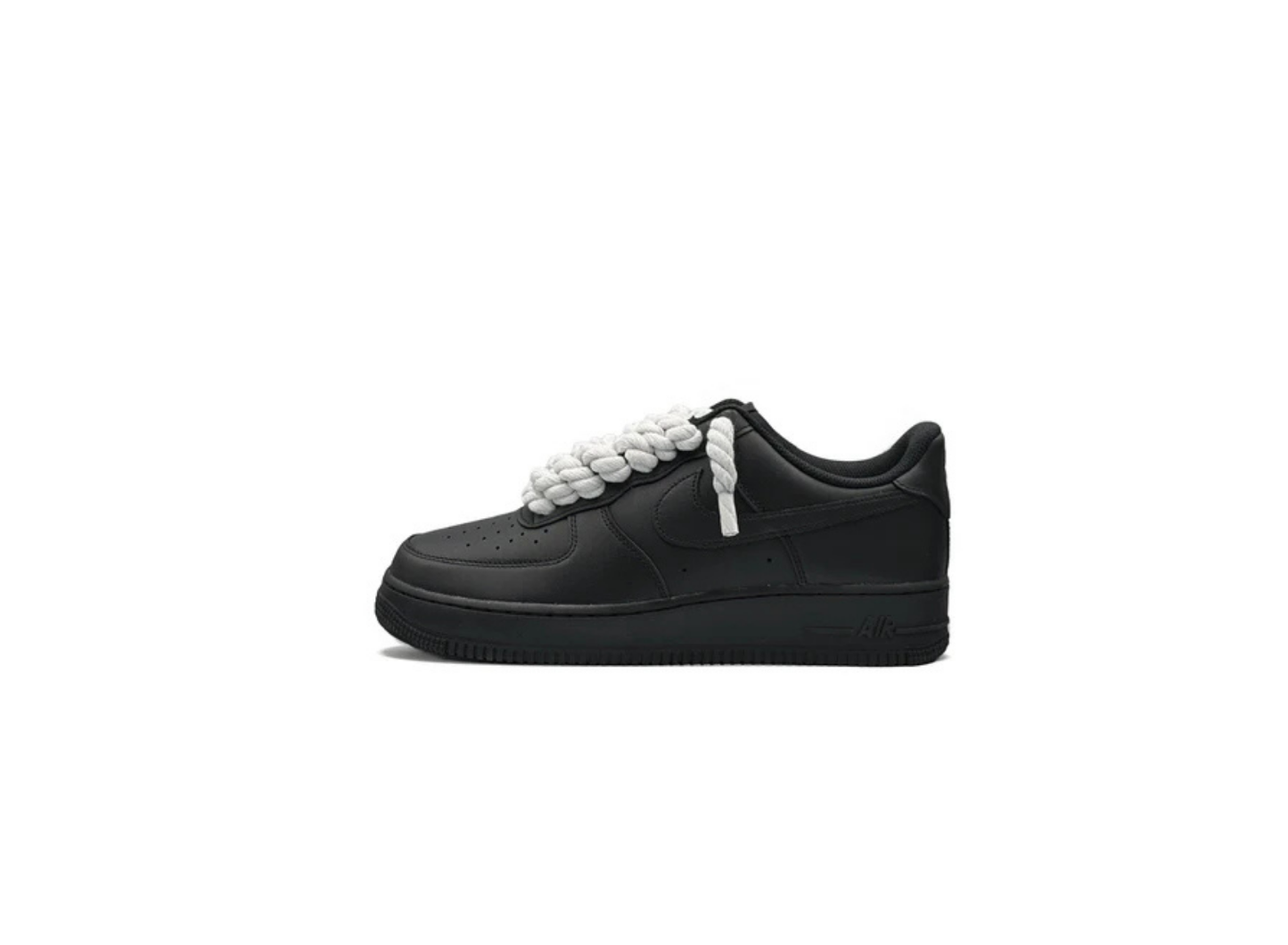 Nike Air Force 1 Black Rope Laces "White"