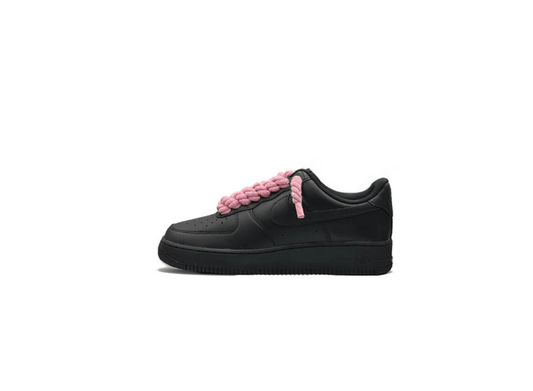 Nike Air Force 1 Black Rope Laces "Pink"