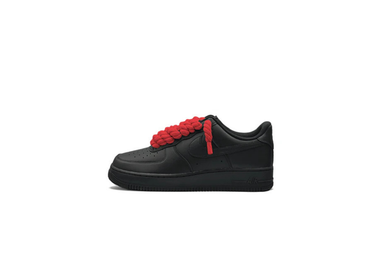 Nike Air Force 1 Black Rope Laces "Red"
